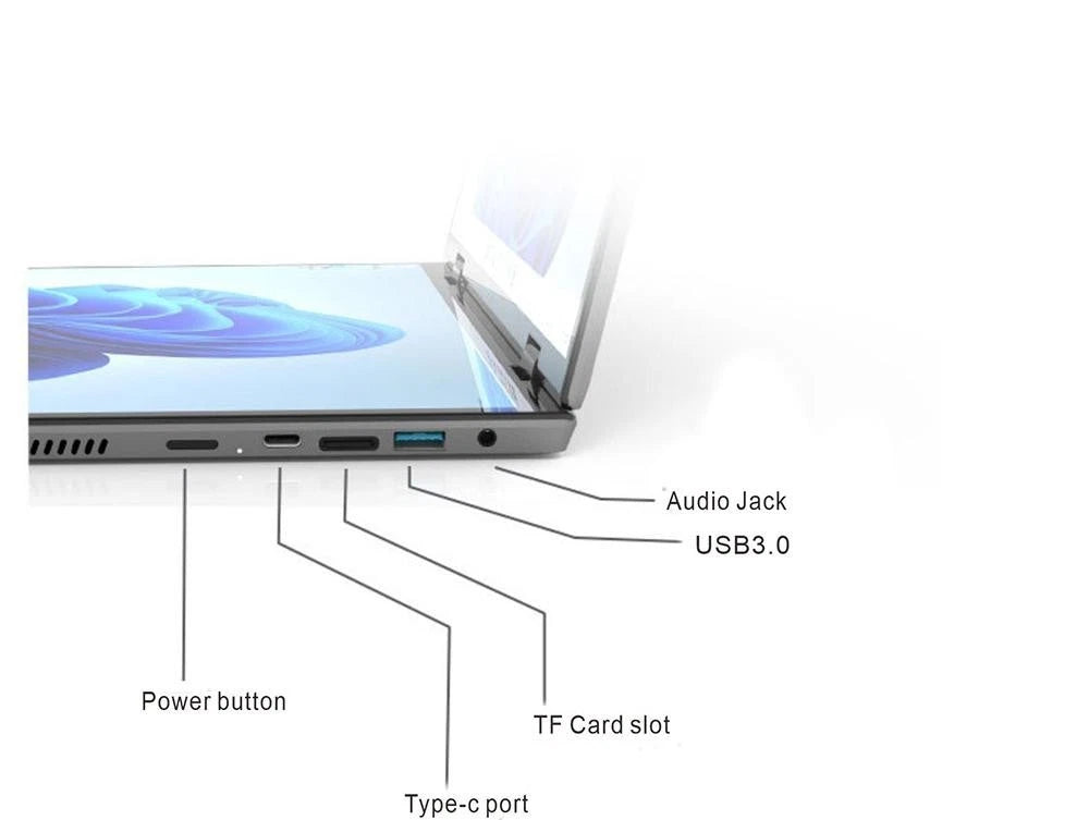 Dual-14″ 2K Touch Laptop – 32 GB RAM | 1 TB SSD | Windows 11 Pro