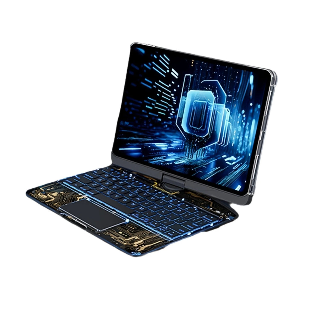 Keyboard Case with Trackpad for iPad 10th Gen & Pro 11" 2022-2024, Backlit, 360°
