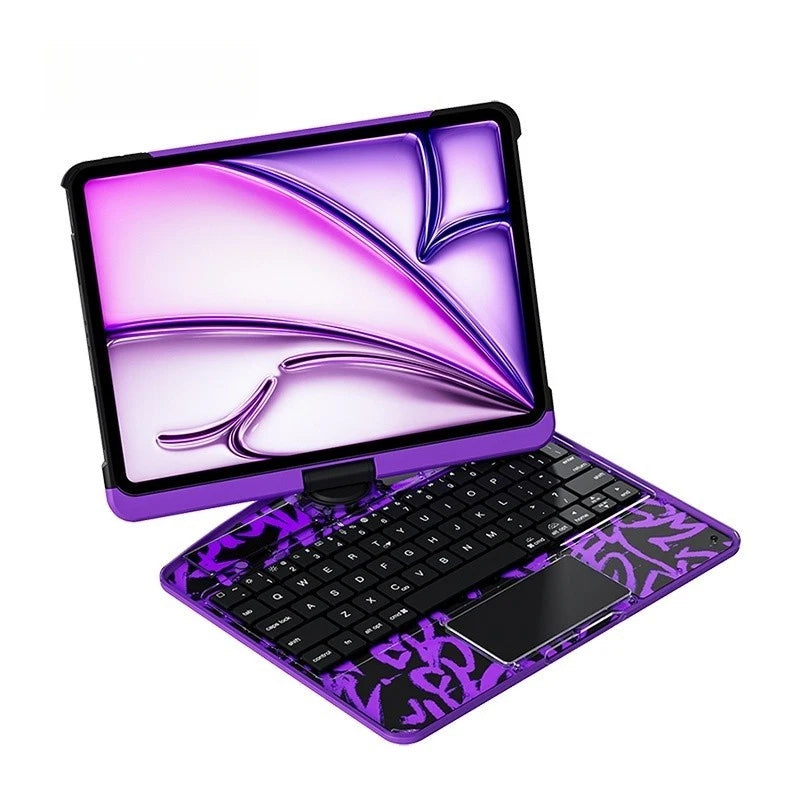 Keyboard Case with Trackpad for iPad 10th Gen & Pro 11" 2022-2024, Backlit, 360°