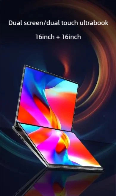 Dual-Screen 16″ + 16″ Touch Business Laptop – 32GB RAM • 1TB SSD • Windows 11