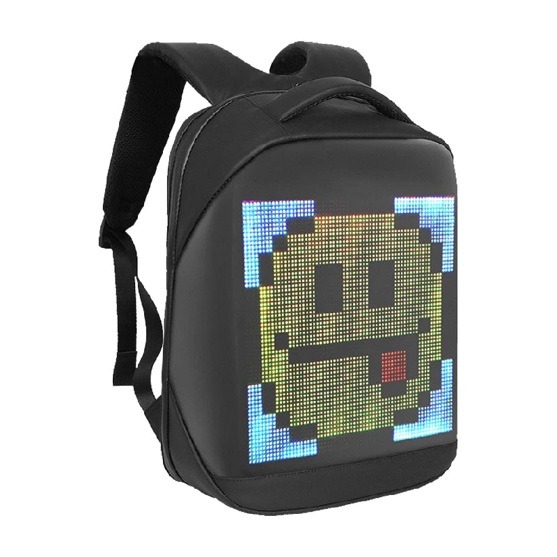 Programmable LED Display Backpack – Light-Up Digital Rucksack w/ USB + Big Storage