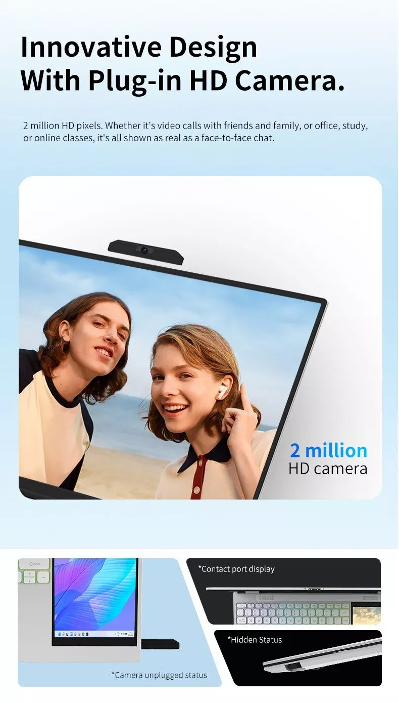 15.6″ + 7″ Dual Touchscreen Laptop – 16GB RAM | 1TB SSD | 180° Opening