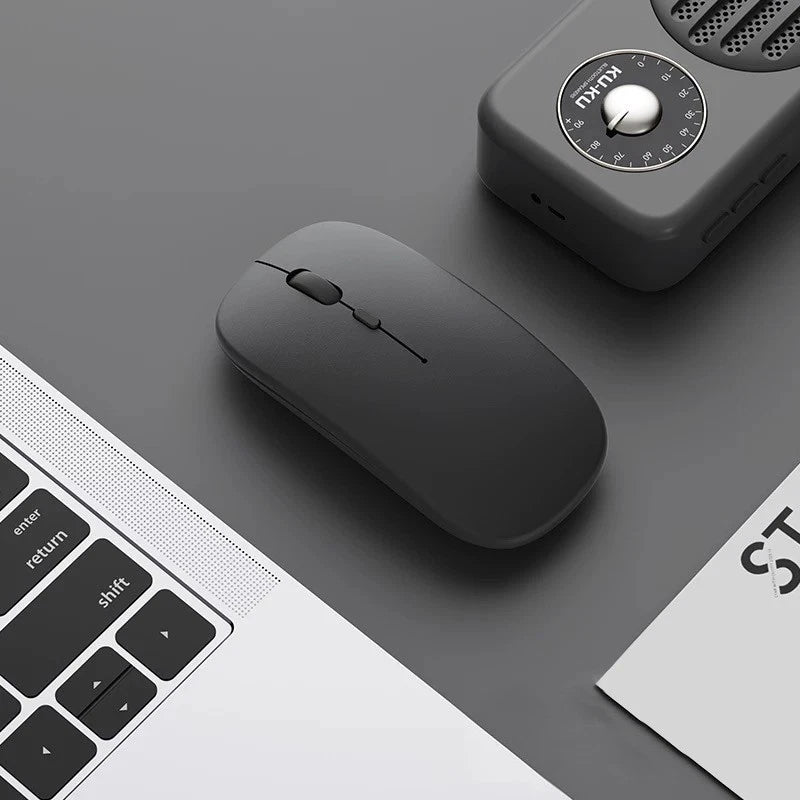 Sleek Wireless Bluetooth Mouse – Silent Click • Rechargeable • Slim Design