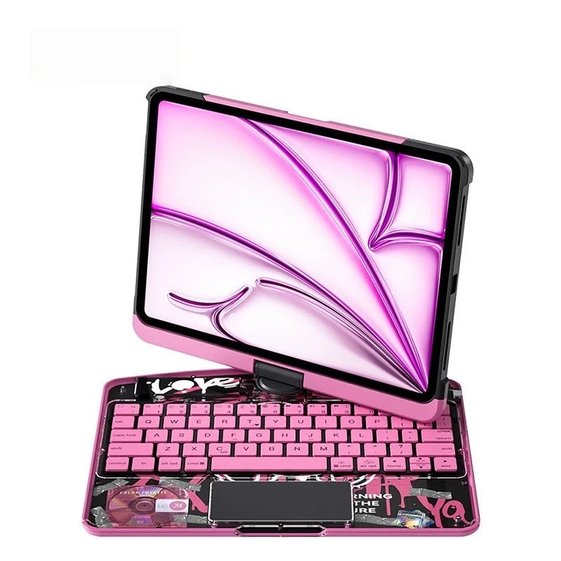 Keyboard Case with Trackpad for iPad 10th Gen & Pro 11" 2022-2024, Backlit, 360°