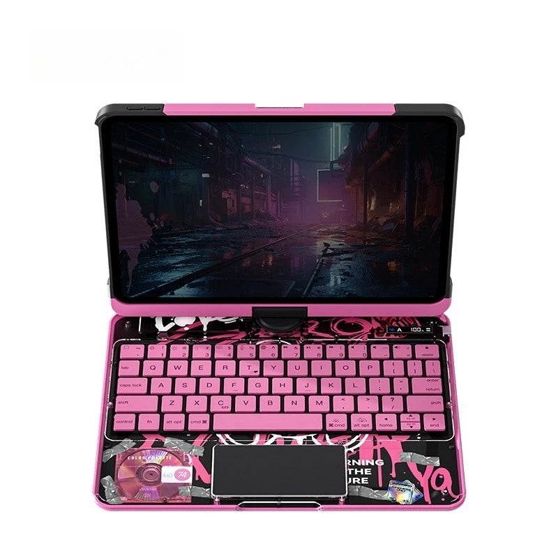 Keyboard Case with Trackpad for iPad 10th Gen & Pro 11" 2022-2024, Backlit, 360°