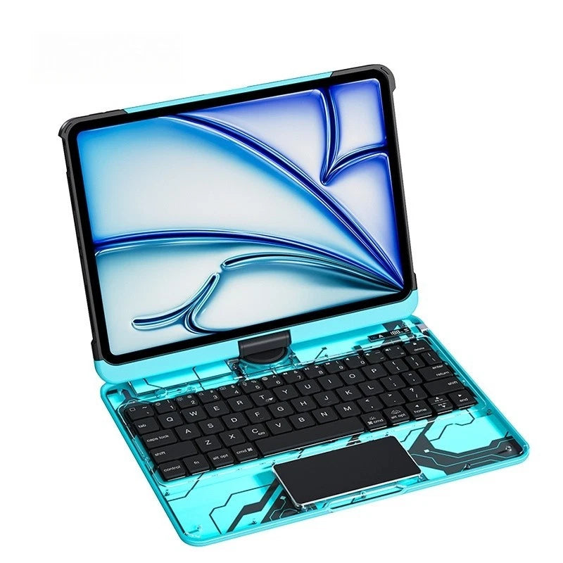 Keyboard Case with Trackpad for iPad 10th Gen & Pro 11" 2022-2024, Backlit, 360°