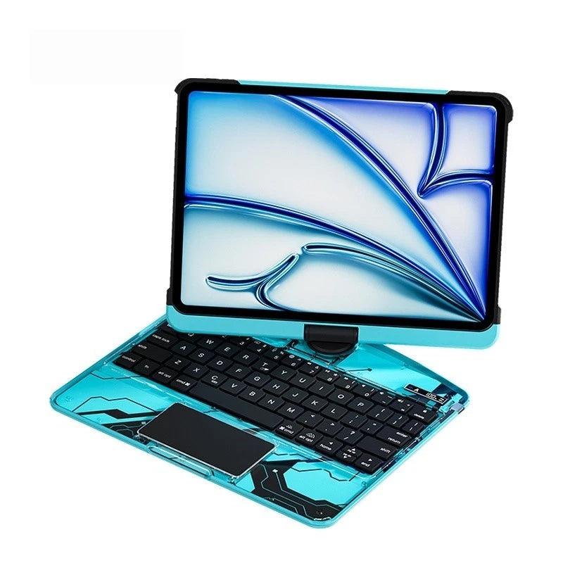 Keyboard Case with Trackpad for iPad 10th Gen & Pro 11" 2022-2024, Backlit, 360°