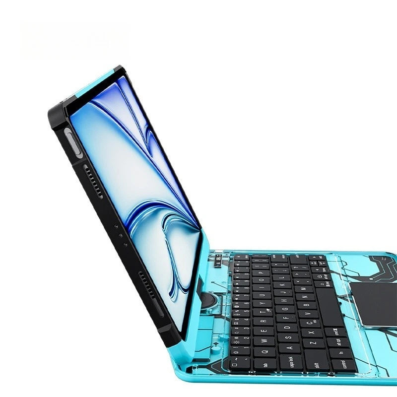 Keyboard Case with Trackpad for iPad 10th Gen & Pro 11" 2022-2024, Backlit, 360°